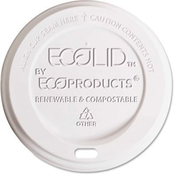 Eco-Products Eco-Products Hot Cup Lid, 10-20 oz, White, 800/Carton EP-ECOLID-W